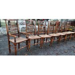 Set of 8 Oak Dining Chairs